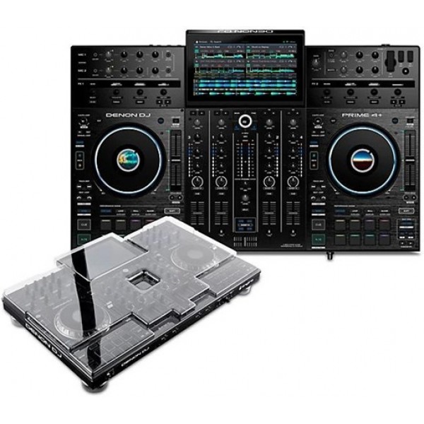 Denon DJ PRIME 4+ and Decksaver Cover Bundle