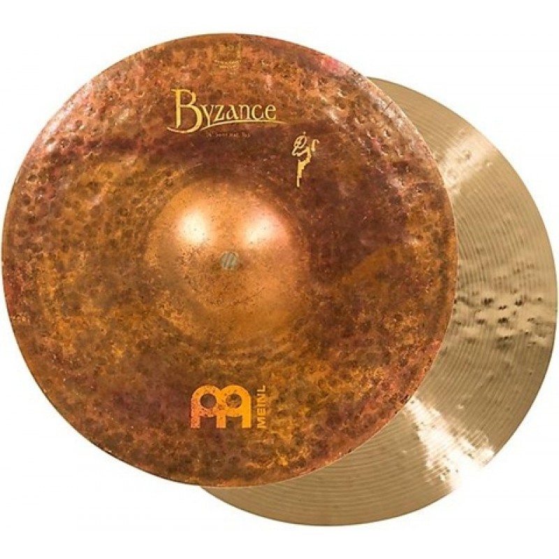 Meinl Byzance Vintage 14 Sand hi hat set dark dry tone crisp chick controlled sustain B20 bronze hand hammered