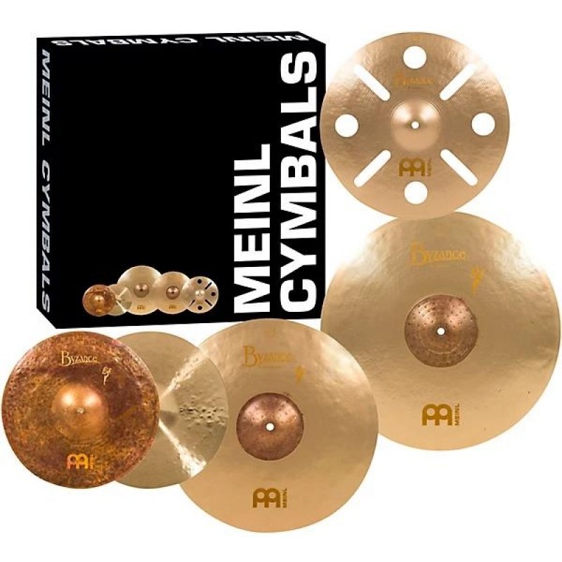 Meinl Byzance Vintage Benny Greb Sand cymbal set with free 16 inch trash crash dark dry tone B20 bronze hand hammered