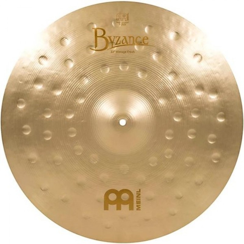 Meinl Byzance Vintage 22 Crash cymbal warm tone fast attack controlled sustain B20 bronze hand hammered ideal for studio
