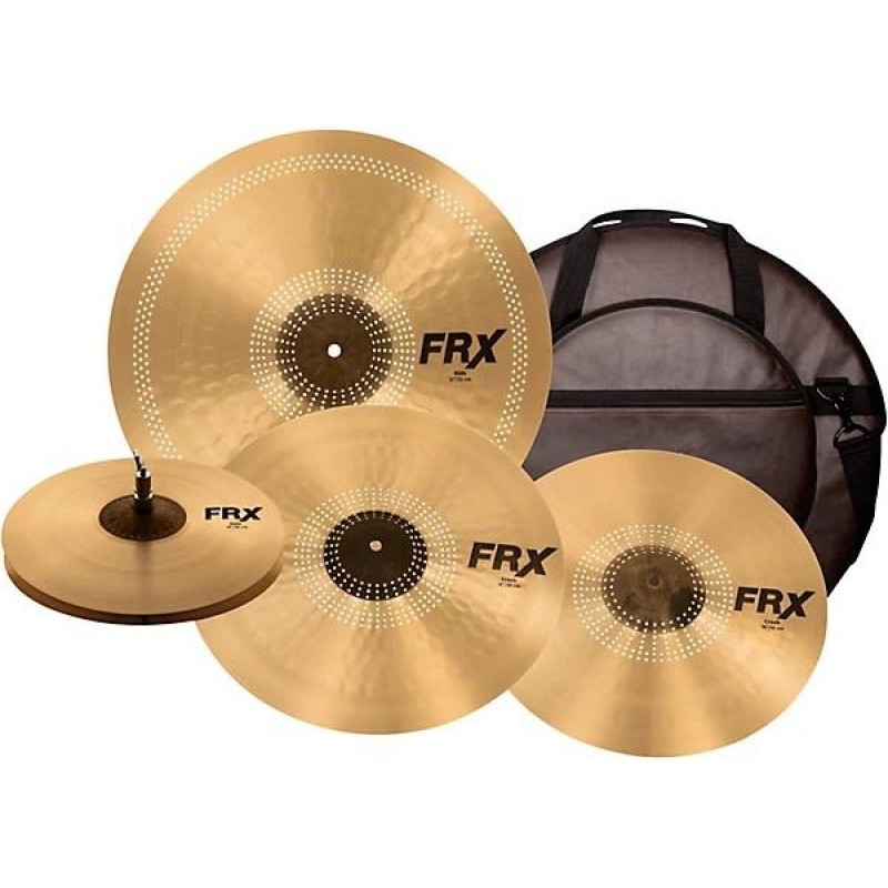 SABIAN FRX PrePack Cymbal Set with free vintage cymbal bag low volume cymbals for studio and live practice use