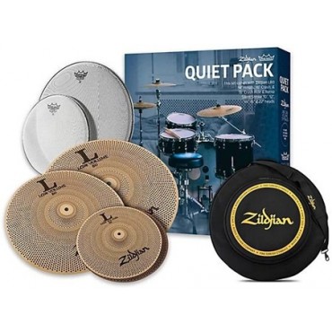 Zildjian LV468RH Low-Volume Cymbal Pack With Remo Silentstroke Heads and Free Bag