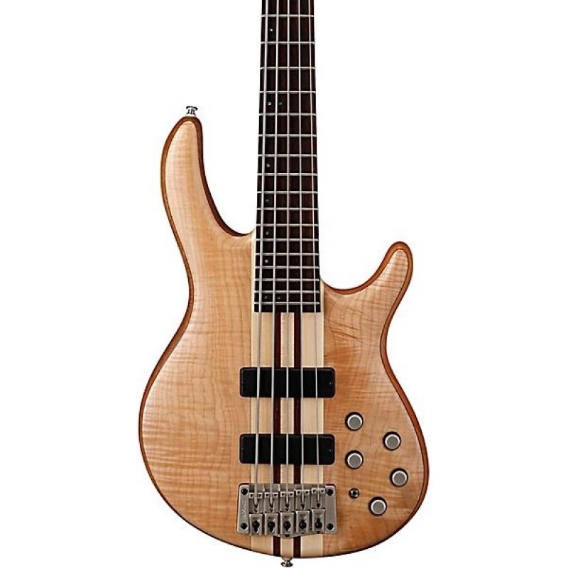 Cort Artisan A5 Plus FMMH Neck Through 5 String Electric Bass Natural full body showing neck and headstock