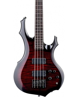 ESP LTD F-1004 See-Thru Electric Bass Guitar See-Thru Black Cherry Sunburst