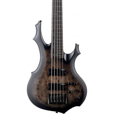 ESP LTD F-5 String Electric Bass Guitar Ebony Charcoal Burst Satin