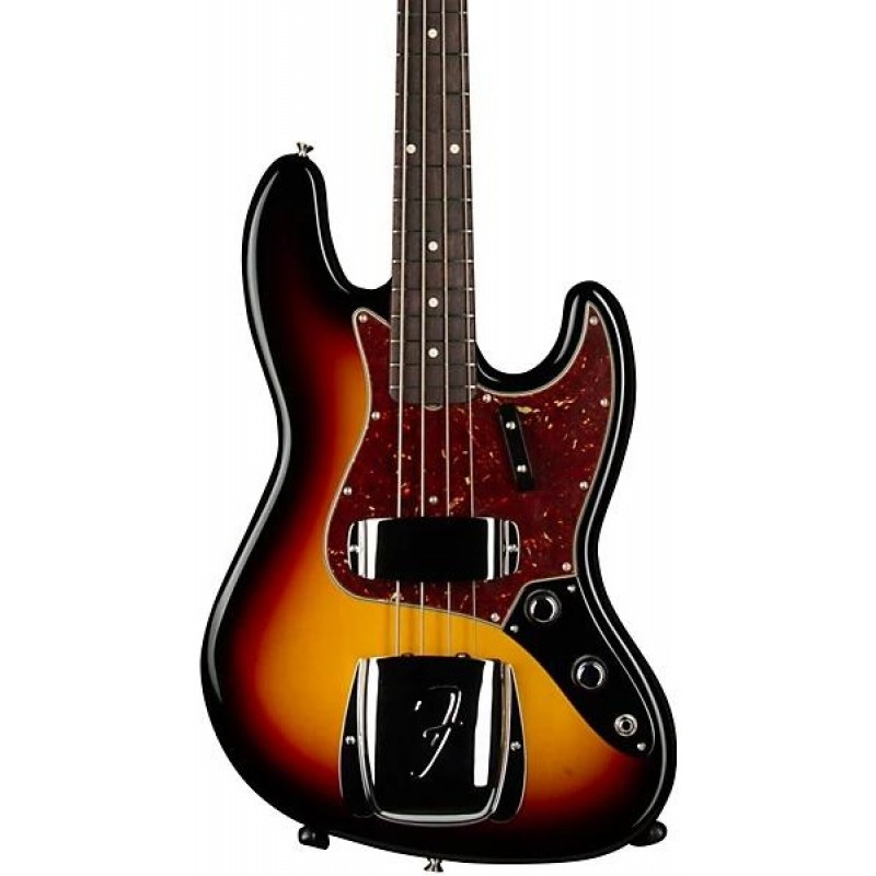 Fender Custom Shop 1960 Jazz Bass NOS Rosewood Fingerboard Time Machine Electric Bass 3-Color Sunburst Close Up