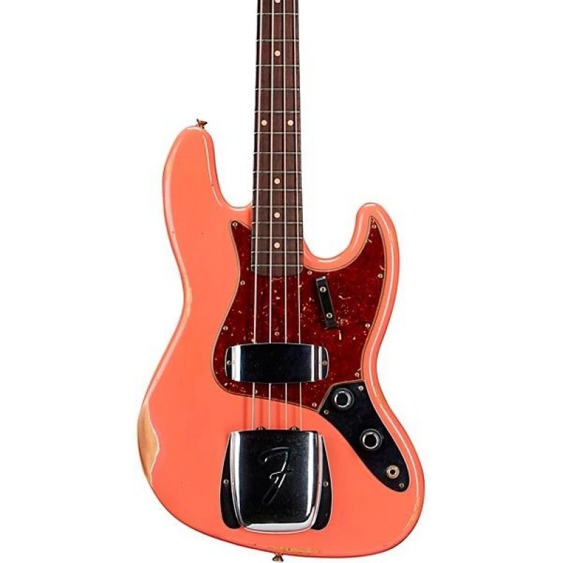 Fender Custom Shop 60 Jazz Bass Relic Super Faded Aged Tahitian Coral premium tone collectible bass guitar
