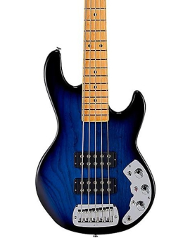 G&amp;L CLF Research L-2500 Series 750 5 String Maple Fingerboard Electric Bass Blue Burst