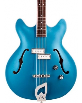 Guild Starfire I Bass Semi-Hollow Short Scale Double-Cut Electric Bass Guitar Pelham Blue