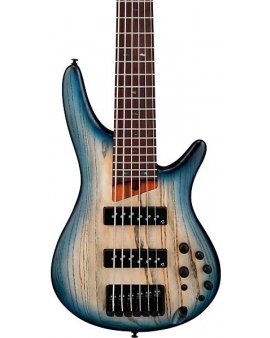 Ibanez SR606E 6-String Electric Bass Guitar Cosmic Blue Starburst Flat