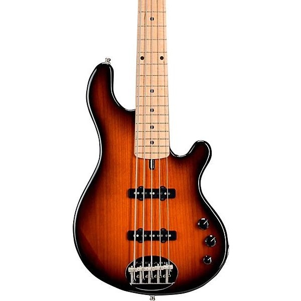 Lakland Classic 55 Dual J Maple Fretboard 5-String Electric Bass Guitar Tobacco Sunburst
