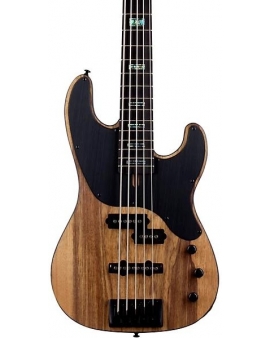 Schecter Guitar Research Model T Exotic Ziricote 5 Electric Bass Natural Satin