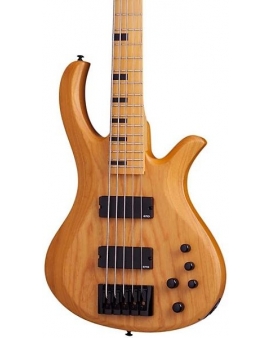 Schecter Guitar Research Riot-5 Session 5-String Electric Bass Guitar Satin Aged Natural