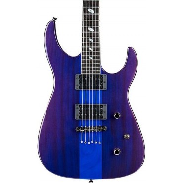 Caparison Guitars Dellinger II FX Prominence EF Electric Guitar Transparent Spectrum Blue