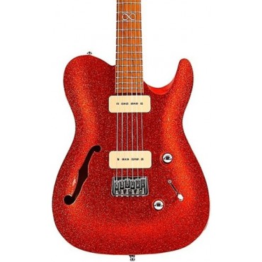 Chapman ML3 Semi Hollow Pro Traditional Electric Guitar Burnt Orange Sparkle Gloss