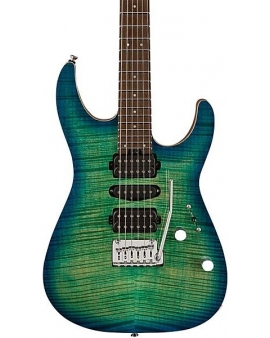 Charvel MJ DK24 HSH 2PT W Mahogany With Flame Maple Electric Guitar Caribbean Burst