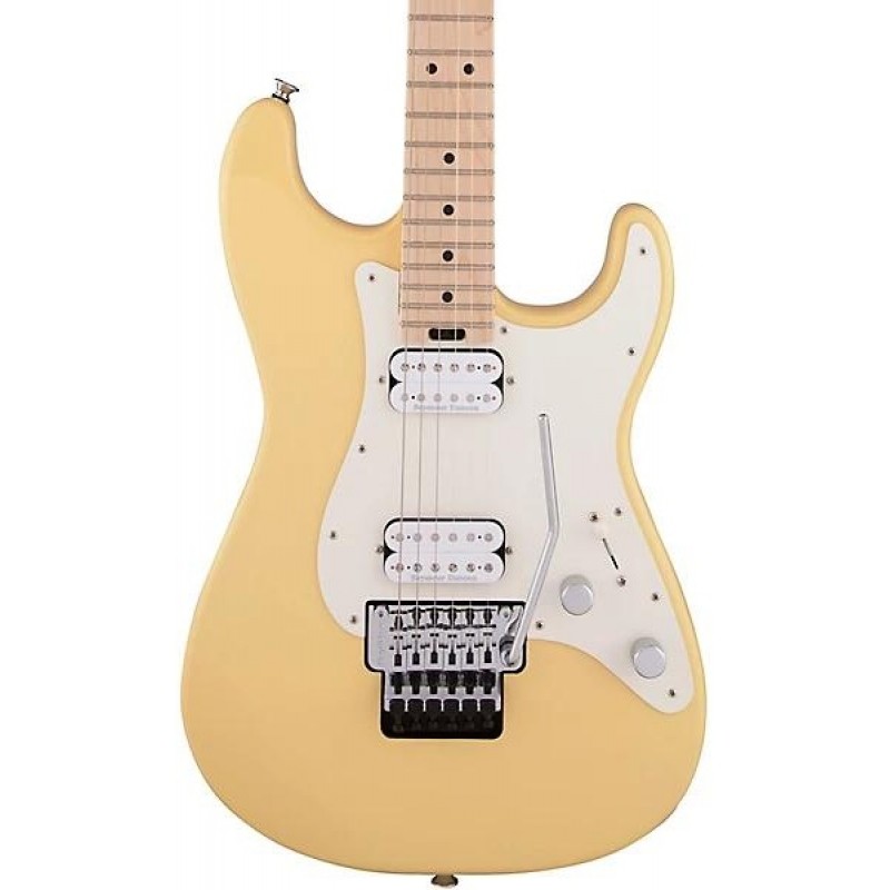 Charvel Pro-Mod So-Cal Style 1 2H FR electric guitar Vintage White with Floyd Rose tremolo and dual humbuckers