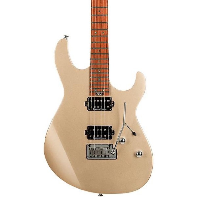 Cort G300 Pro electric guitar Metallic Gold full body and detailed hardware view