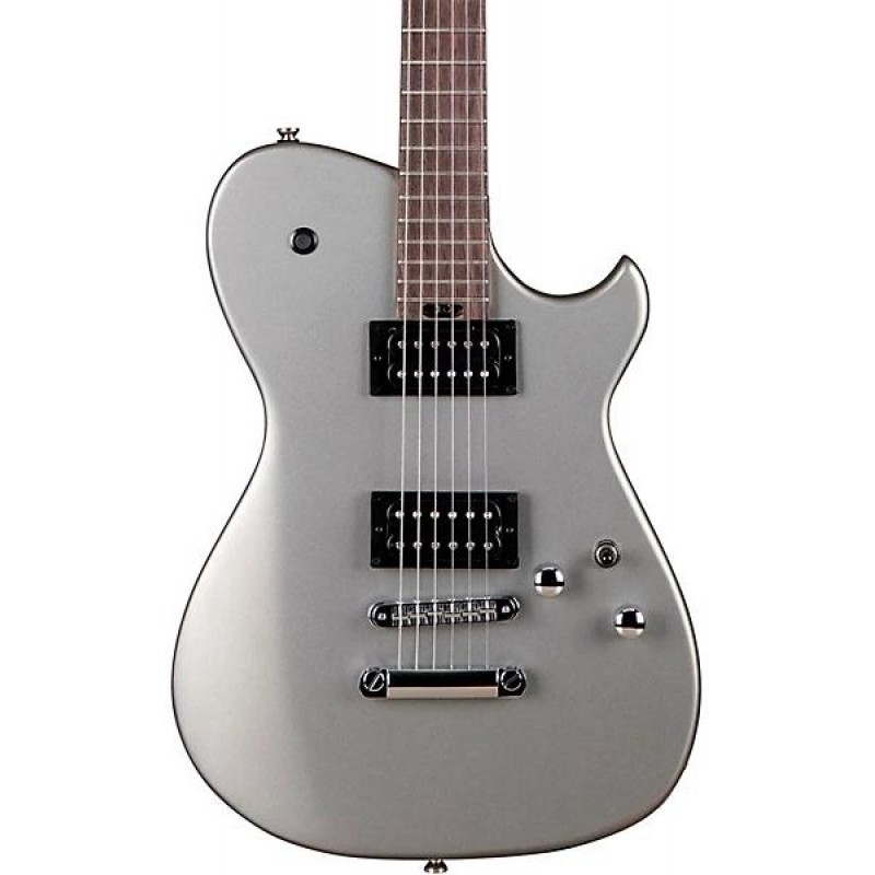 Cort Meta Series MBM-1 Matthew Bellamy signature guitar Silver full body and detailed hardware view
