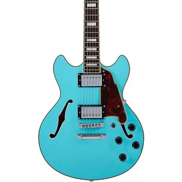 D'Angelico Premier Mini DC Semi-Hollow Electric Guitar Sky Blue