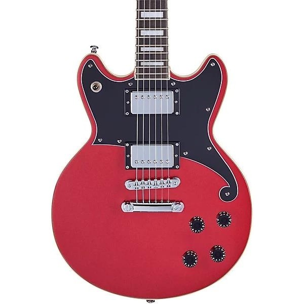 D'Angelico Premiere Series Brighton Solid Body Electric Guitar Double Cutaway Stopbar Tailpiece Oxblood