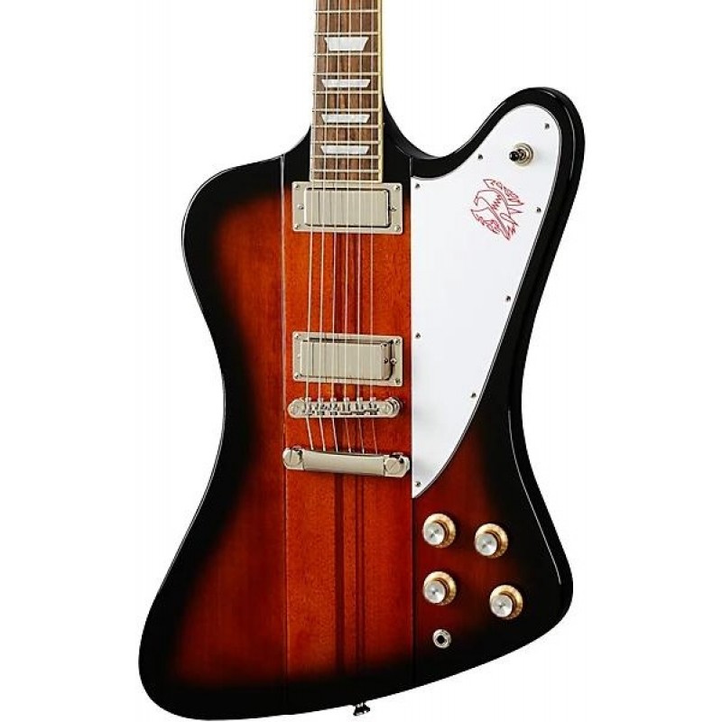 Epiphone Firebird electric guitar Vintage Sunburst finish iconic reverse body design smooth playability and classic rock tone