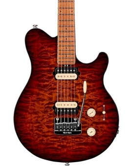 Ernie Ball Music Man Axis Super Sport Quilt Top Electric Guitar Roasted Amber