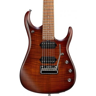 Ernie Ball Music Man JP15 Roasted Flame Maple Top 7-String Electric Guitar Sahara Burst