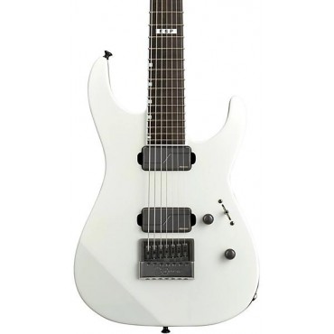 ESP E-II M-II 7B Baritone EverTune Electric Guitar Pearl White
