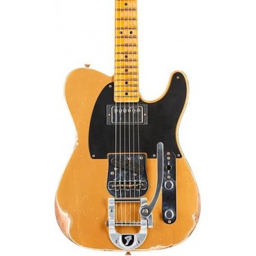 Fender Custom Shop '50s Vibra Telecaster Limited-Edition Heavy Relic Electric Guitar Aztec Gold