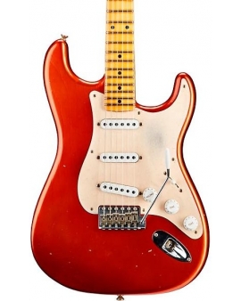 Fender Custom Shop 55 Dual-Mag Stratocaster Journeyman Relic Maple Fingerboard Limited-Edition Electric Guitar Super Faded Aged Candy Apple Red