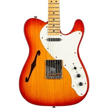 Fender Custom Shop Limited Edition 50s Telecaster Thinline Journeyman Relic Electric Guitar Aged Cherry Sunburst