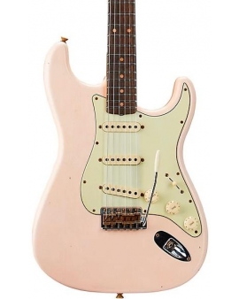 Fender Custom Shop Limited-Edition '60 Stratocaster Journeyman Relic Rosewood Fingerboard Electric Guitar Super Faded Aged Shell Pink