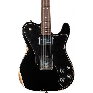 Fender Custom Shop Limited-Edition '70s Tele Custom Relic Electric Guitar Aged Black