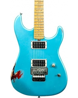 Friedman Cali Aged Electric Guitar Double Burst Metallic Blue over 3 Tone Burst