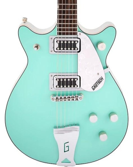 Gretsch Guitars G5237 Electromatic Double Jet FT Electric Guitar Surf Green and White