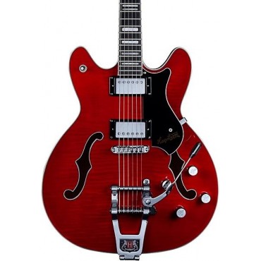 Hagstrom Tremar Viking Deluxe Electric Guitar Transparent Wild Cherry