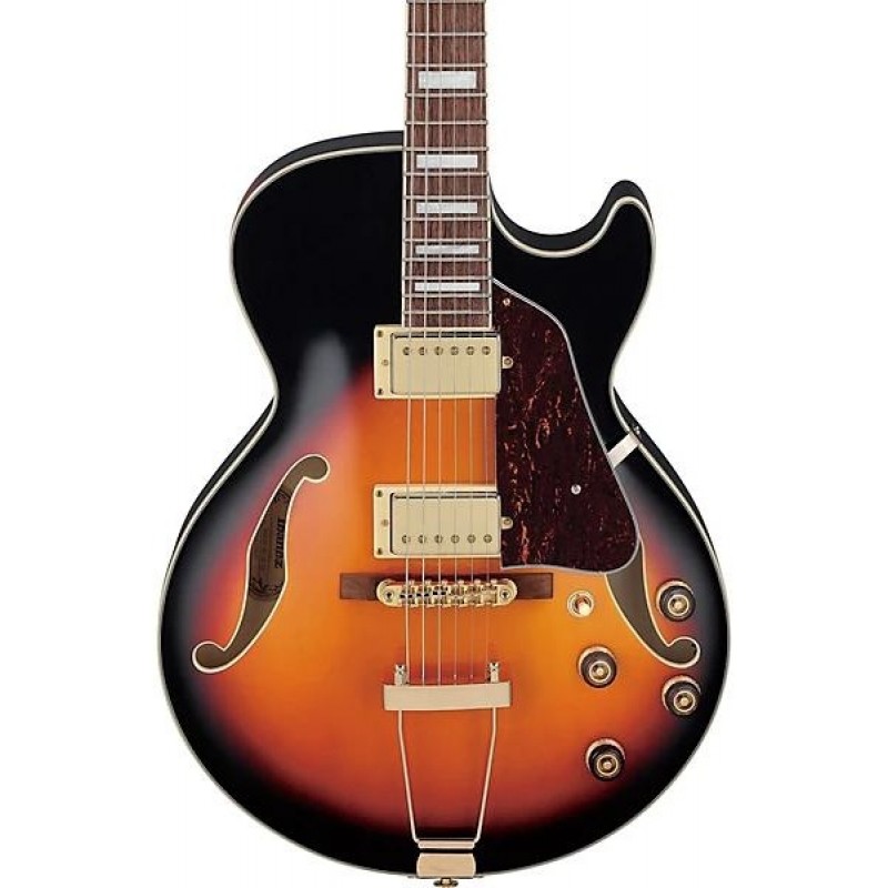 Ibanez AG75G Artcore hollowbody electric guitar brown sunburst with classic jazz body design and gold hardware
