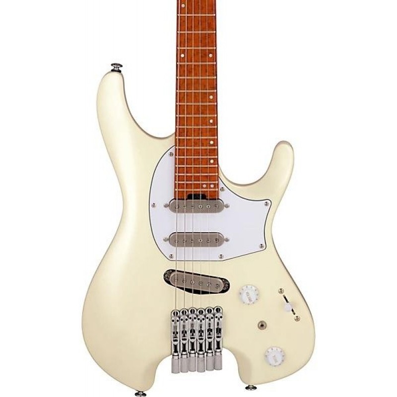 Ibanez Ichika signature electric guitar vintage white matte with slim neck versatile pickups and modern design for modern guitar players
