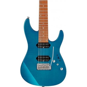 Ibanez MM7 Martin Miller Signature Electric Guitar Transparent Aqua Blue