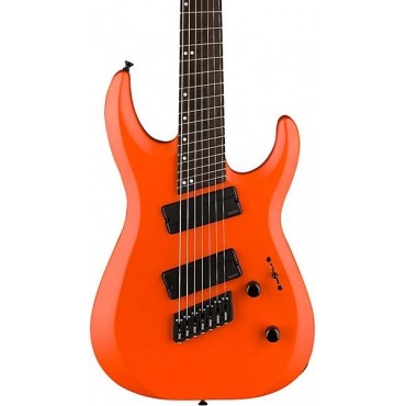 Jackson Pro Plus Dinky DK Modern HT7 MS 7-String Electric Guitar Satin Orange Crush