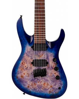 Jackson Pro Series Signature Chris Broderick Soloist HT7P 7 String Electric Guitar Transparent Blue