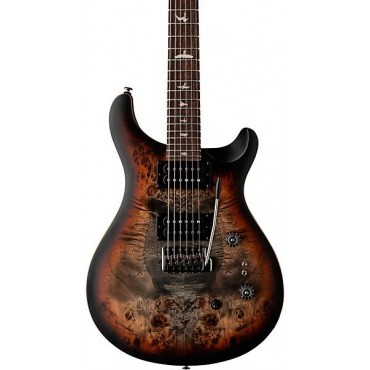 PRS SE Exotic Custom 24-08 Poplar Burl Electric Guitar Charcoal Cherry Midnight Burst