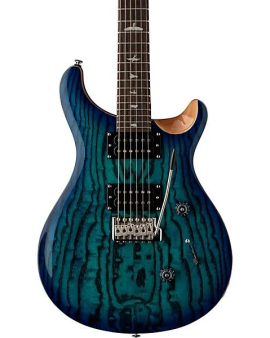 PRS SE Exotic Custom 24 Swamp Ash Burl Electric Guitar Lake Blue