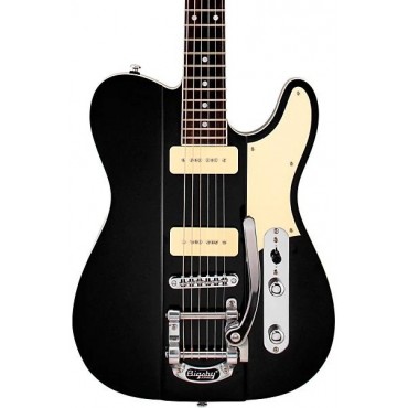 Reverend Greg Koch Signature Gristlemaster 90 Ebony Fretboard Electric Guitar Midnight Black