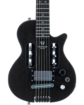 Traveler Guitar EG-1 Mod-X Electric Hybrid Travel Guitar Black Satin