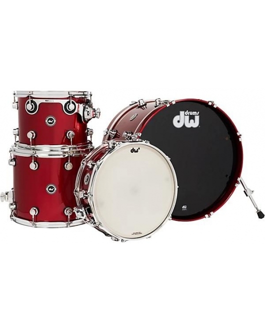 DW DWe 4-Piece Shell Pack 20 Bass Drum Black Cherry DW DWe 4-Piece Shell Pack 20 Bass Drum Black Cherry