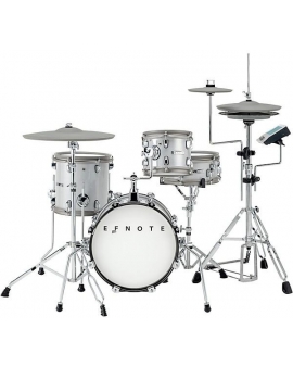 EFNOTE mini Acoustic Designed Electronic Drum Set White Sparkle