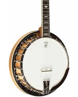 Deering White Lotus Left-Handed 5-String Resonator Banjo