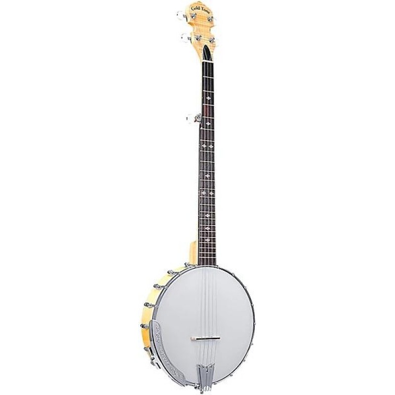 Gold Tone CC100L left hand Cripple Creek open back banjo vintage brown 5 string old time banjo with maple neck